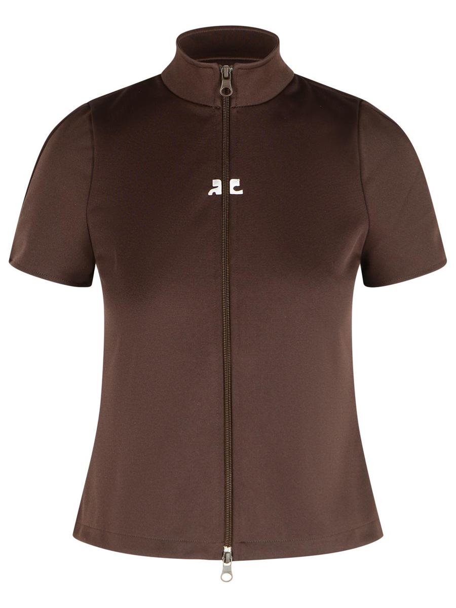 Courrèges brun polyester-t-shirt