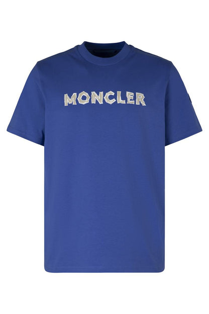 Moncler bomulls-t-shirt med rund hals