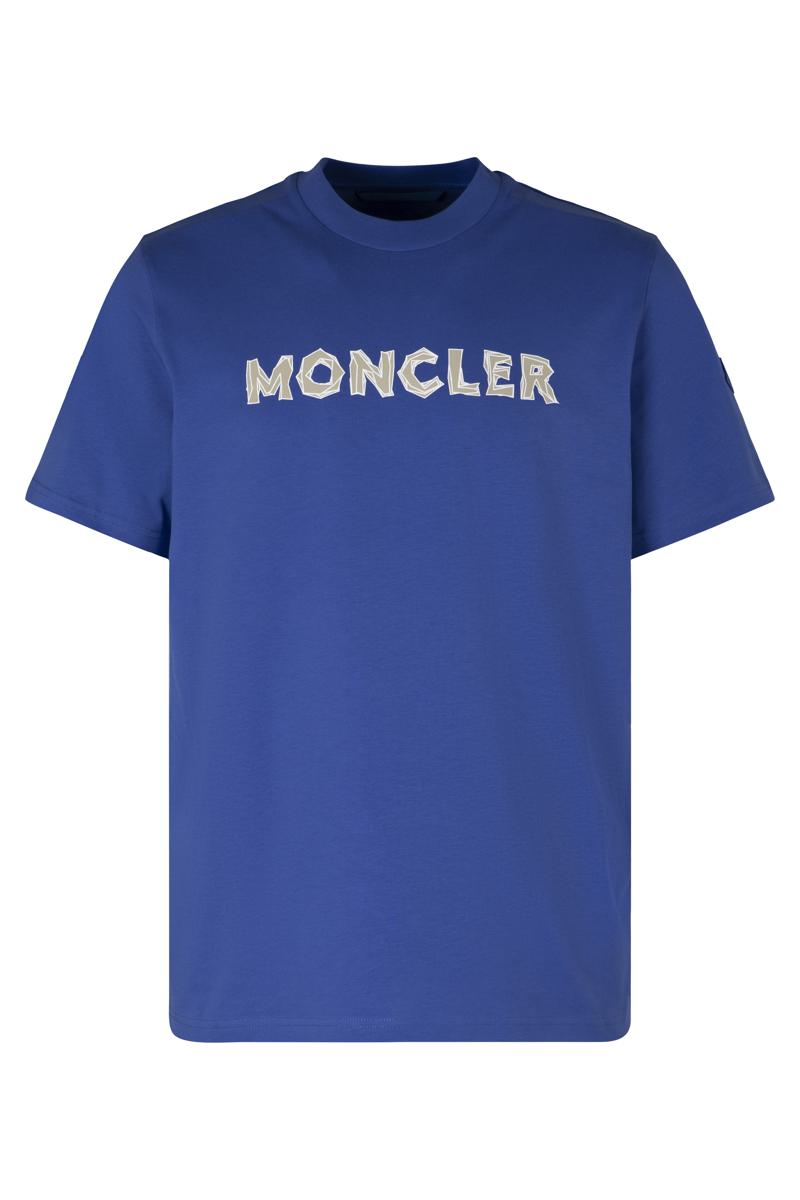 Moncler bomulls-t-shirt med rund hals