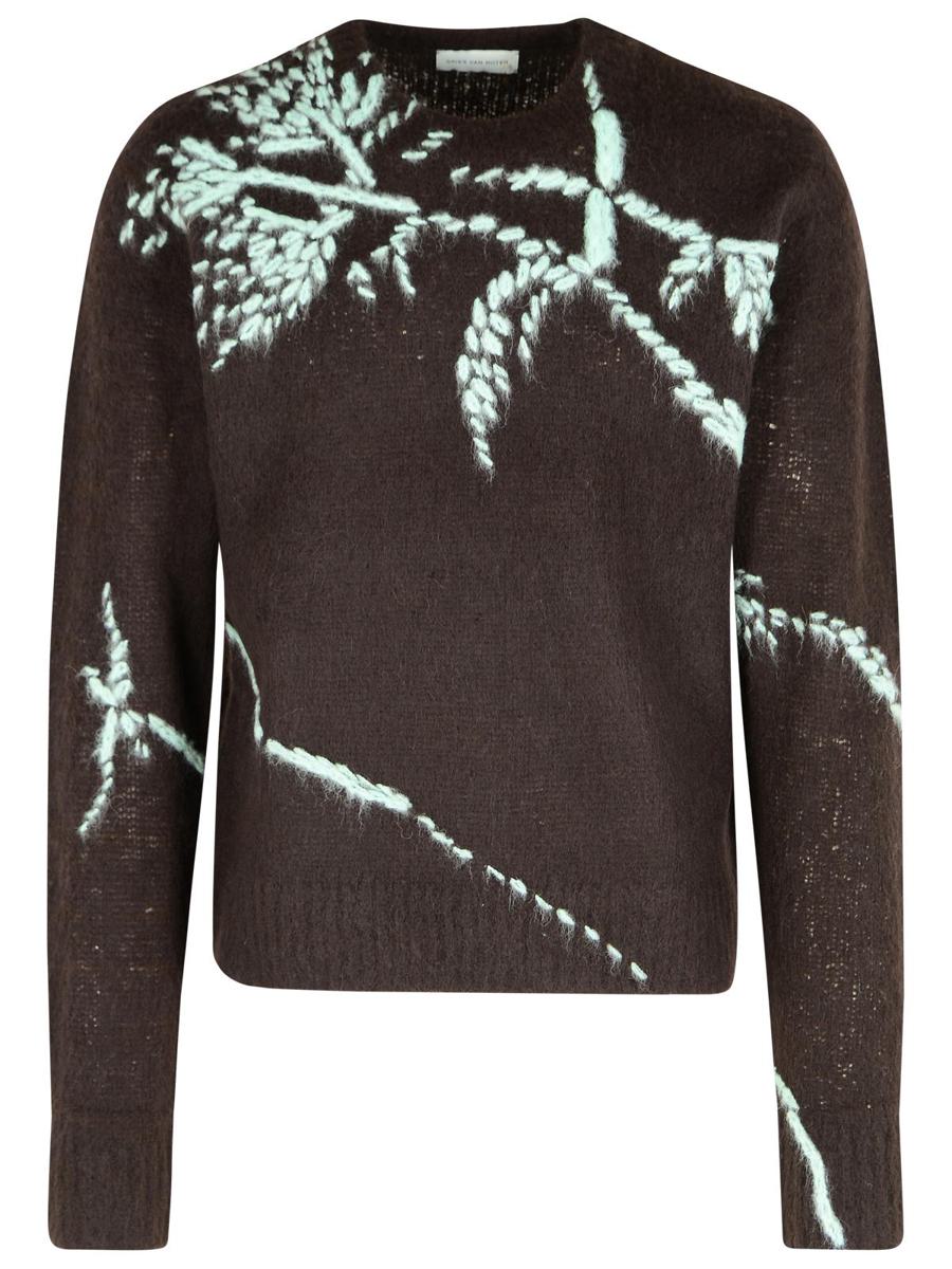 Dries Van Noten Brun ullblandningströja