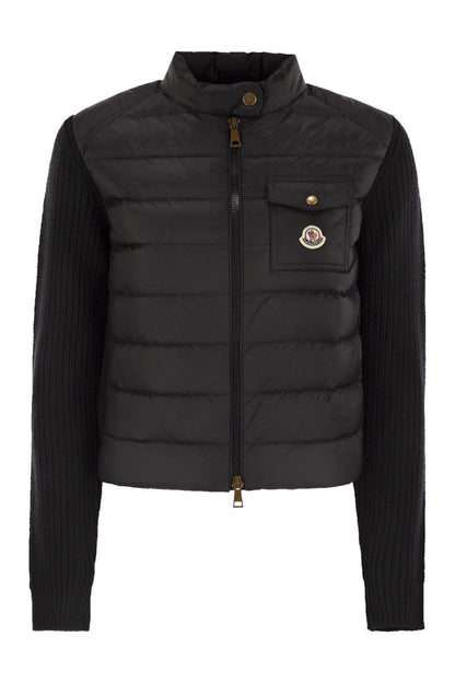 Moncler Vadderad Ullkofta Med Dragkedja