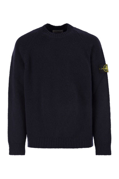 Stone Island rundhalsad tröja med raglanärmar
