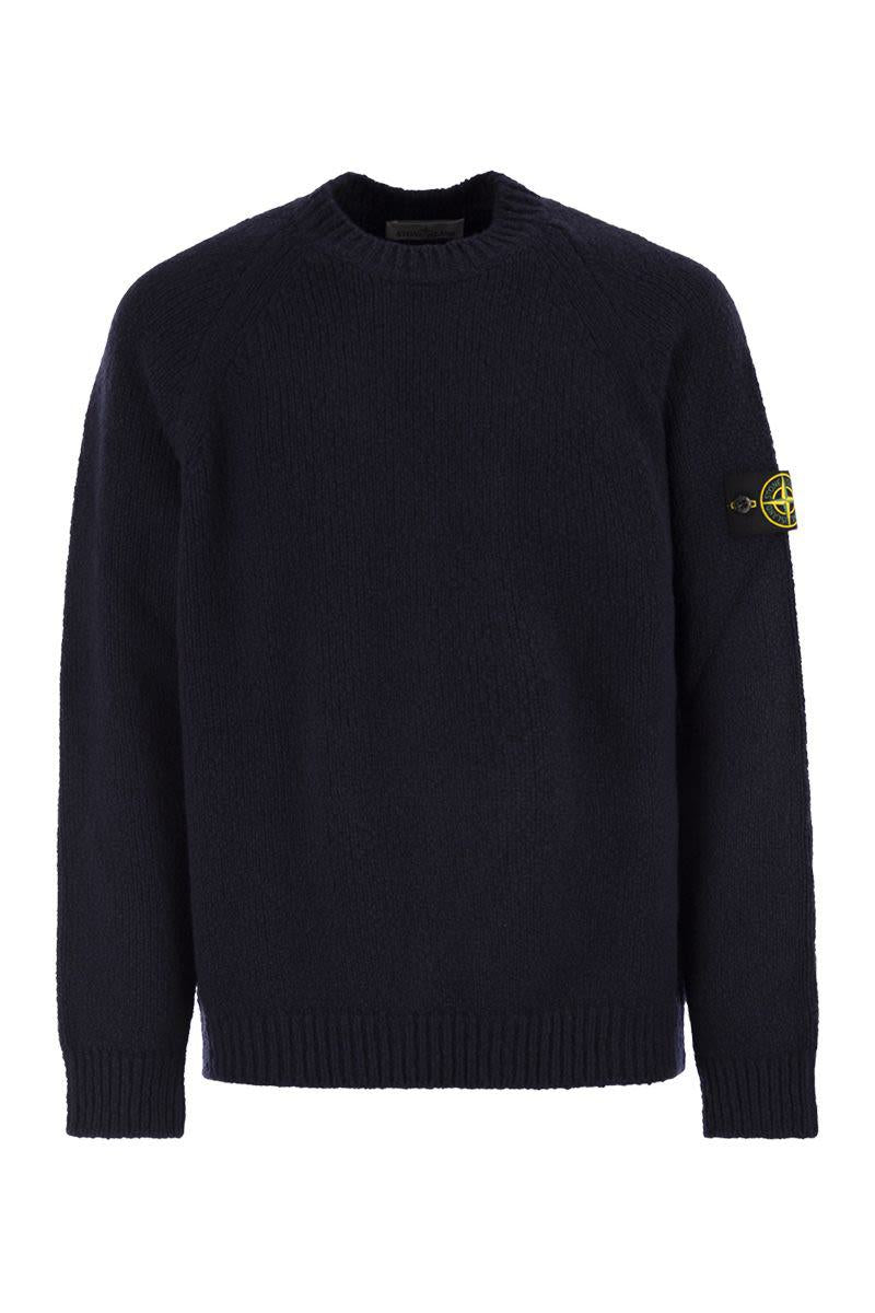 Stone Island rundhalsad tröja med raglanärmar
