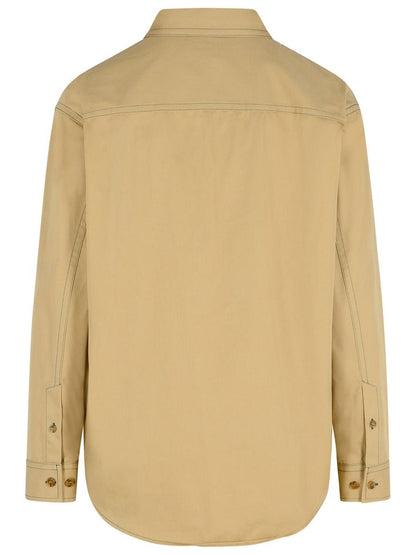 Offwhite 'Over' Beige Bomullsskjorta