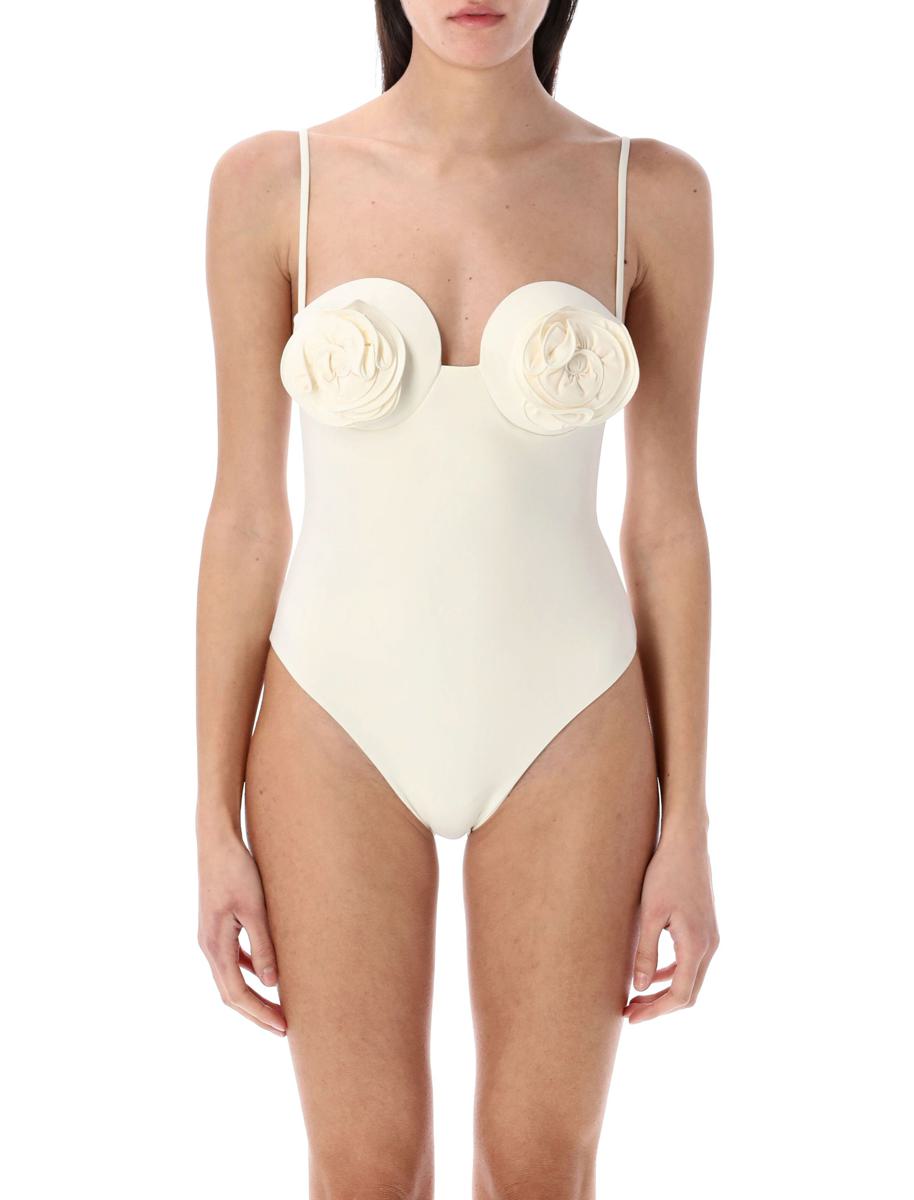 Magda Butrym 3D Blommig Retro Bustier Baddräkt