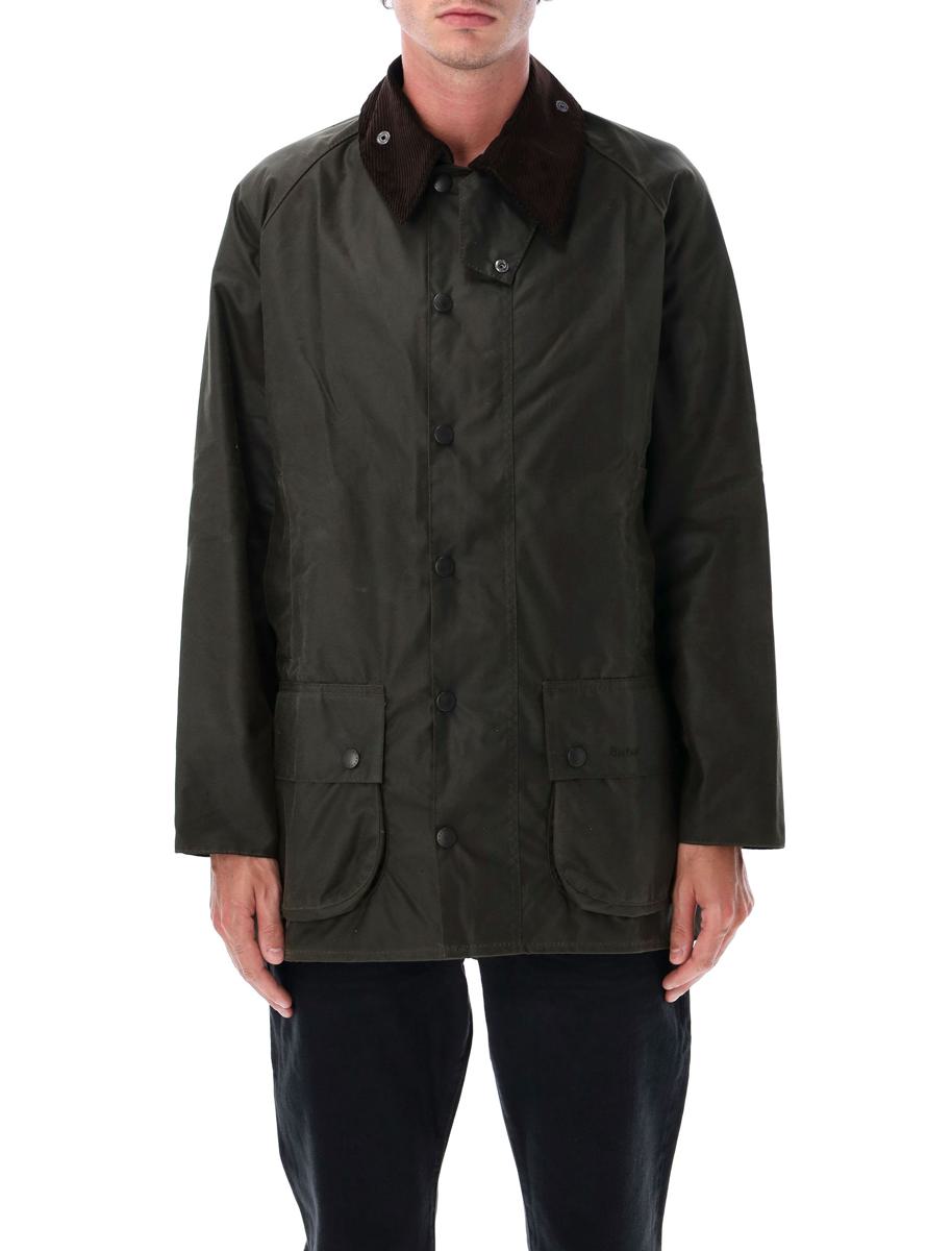 Barbour Beaufort vaxad bomullsjacka tartanfodrad