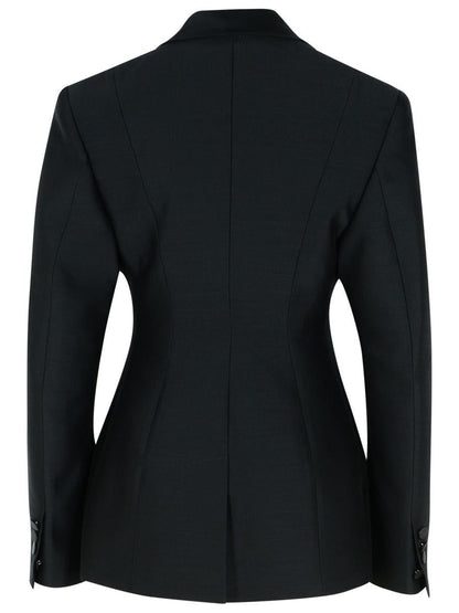 DSQUARED2 'Dan' svart kavaj i ullblandning