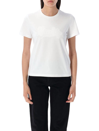 Moncler Broderad Kalligrafi Logotyp T-shirt