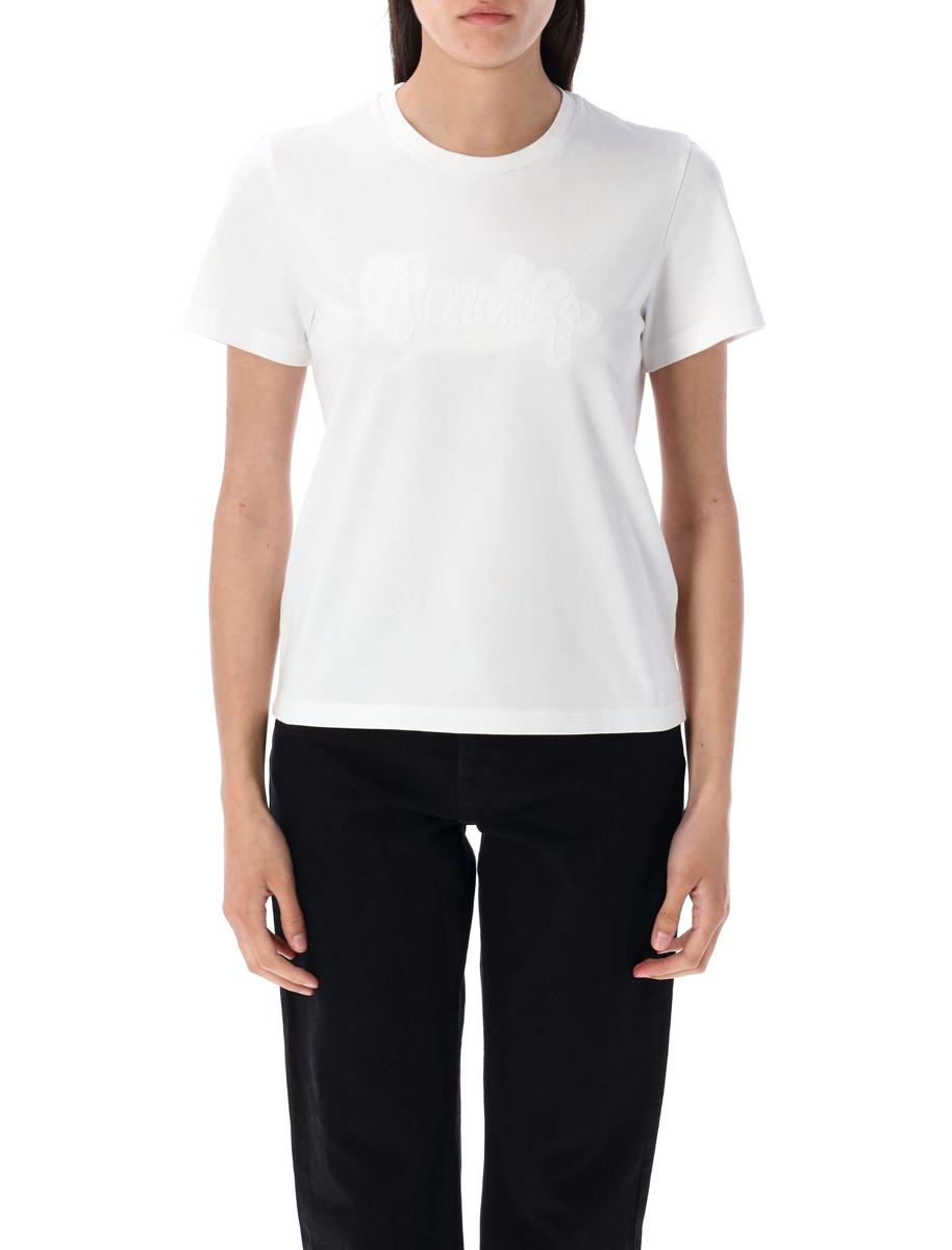 Moncler Broderad Kalligrafi Logotyp T-shirt
