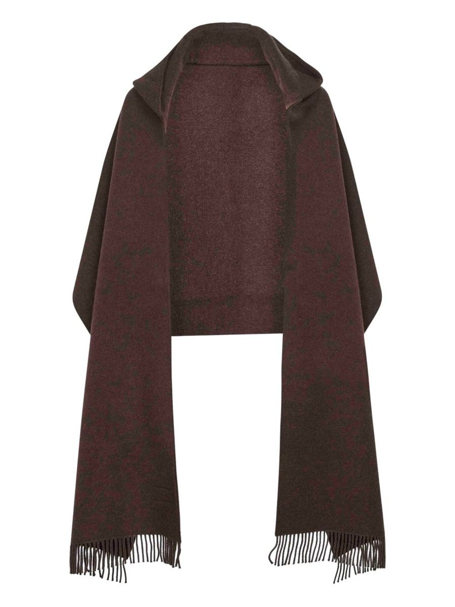 Brunello Cucinelli ull- och kashmirhalsduk med huva