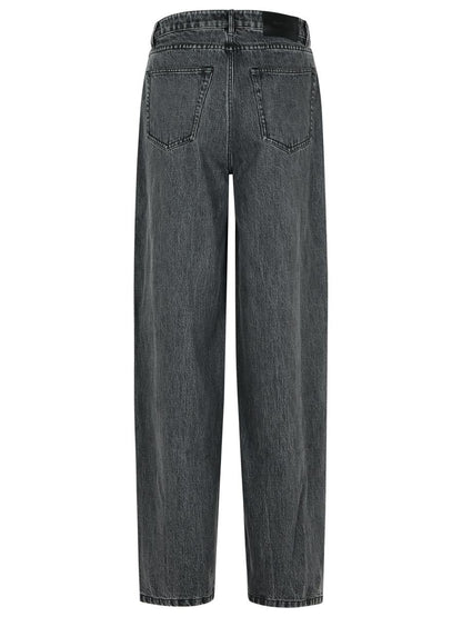 Rotate Birger Christensen Svarta Bomullsjeans Med Snören
