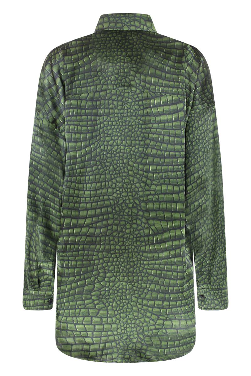 Balenciaga Coconut Printed Silk Skjorta