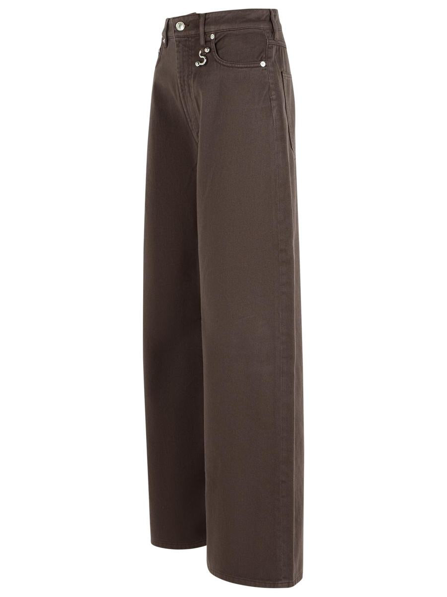 Sportmax 'Siamese' bruna bomullsjeans