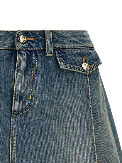 Alexander McQueen Denim Minikjol