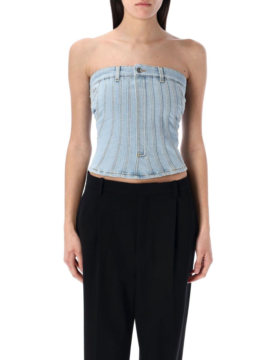 Mugler Denim Bustier
