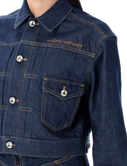 Vivienne Westwood Beskuren Marlene Jeansjacka