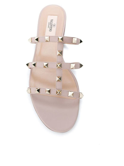 Valentino Garavani Rockstud platta sandaler i läder
