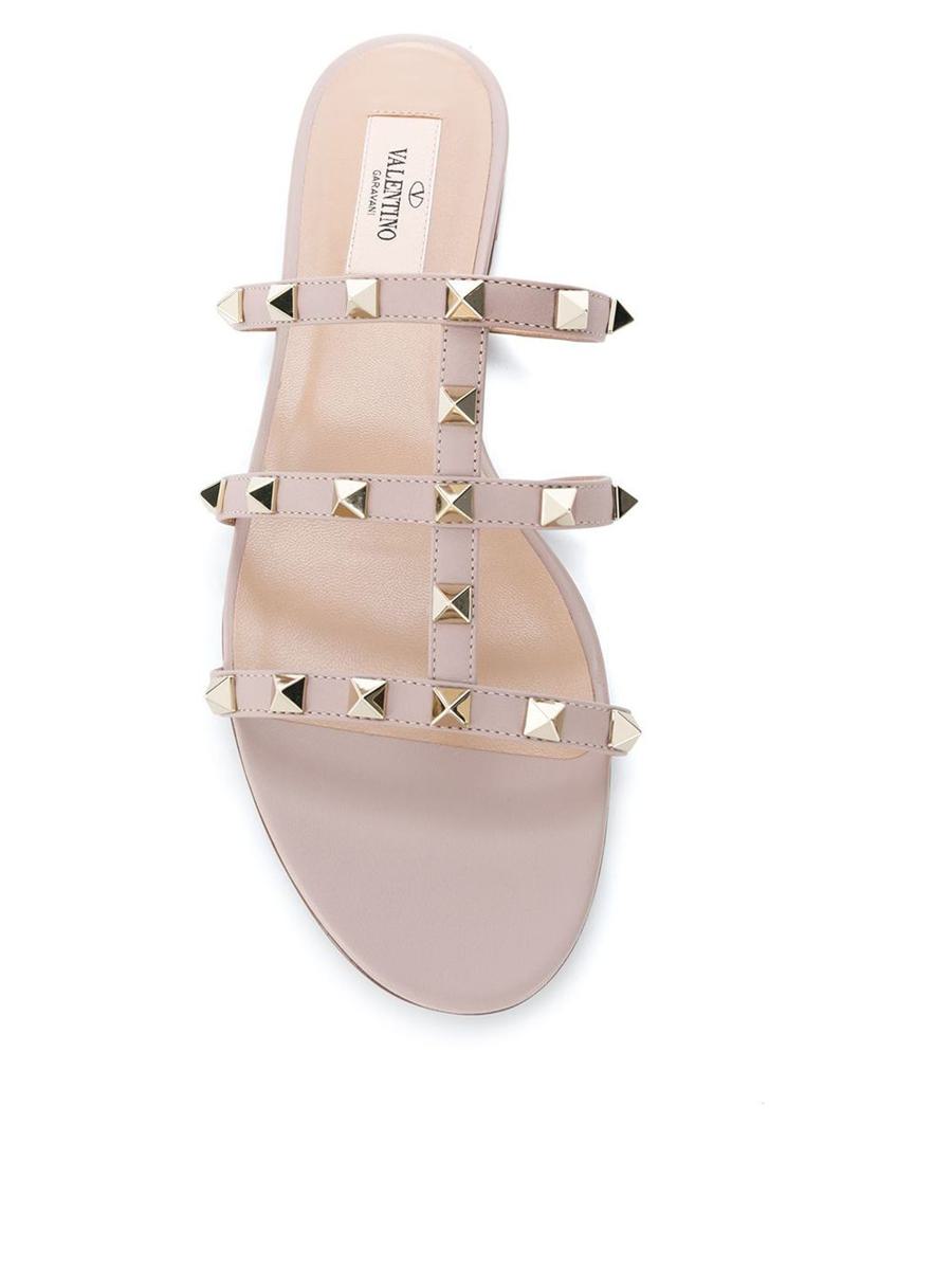Valentino Garavani Rockstud platta sandaler i läder