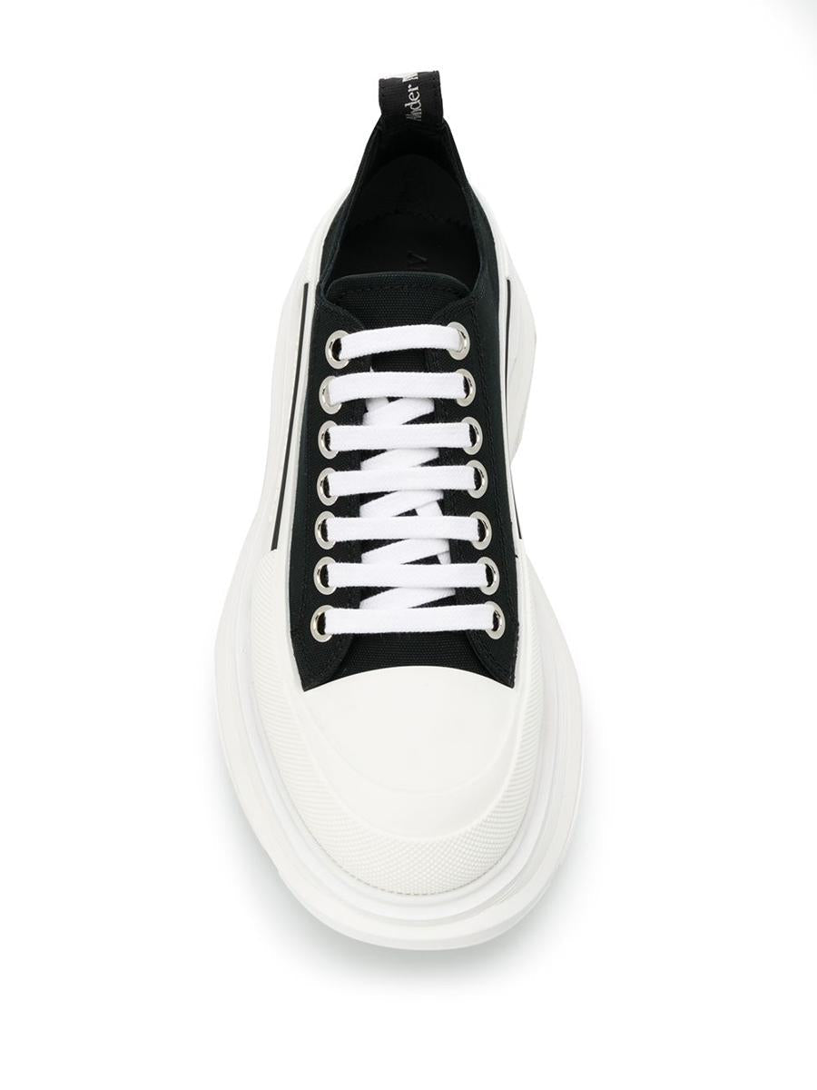 Alexander McQueen Tread Slick Canvas Sneakers med gummisula