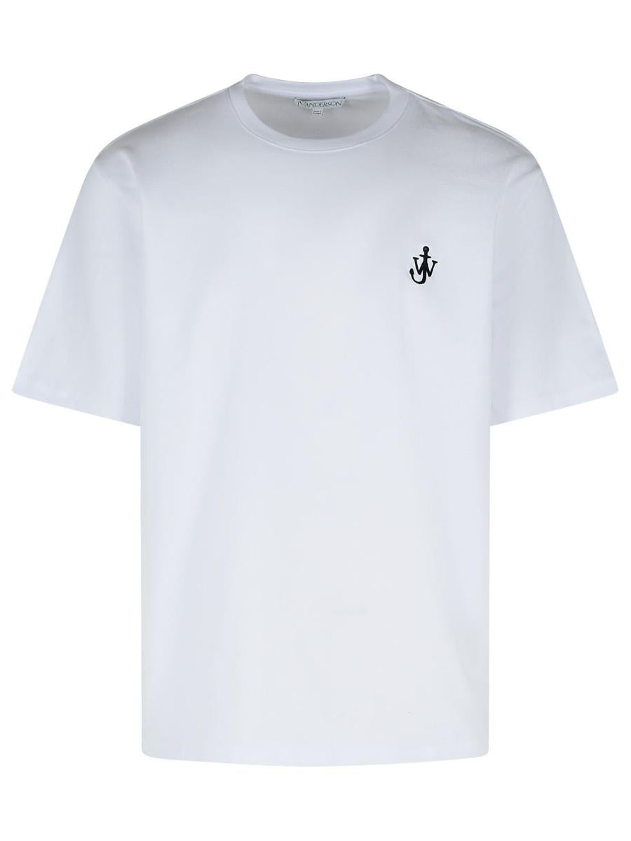JW Anderson 'Anchor' Vit bomulls-T-shirt