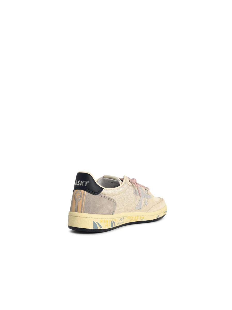 Premiata 'Bskt Clay' Grå Sneakers i Läderblandning