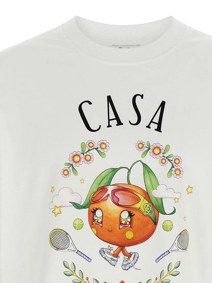 Casablanca 'Casa Way Orange Maskot' T-shirt