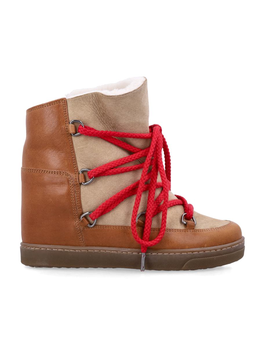 Isabel Marant Nowles Shearling snörningsstövlar