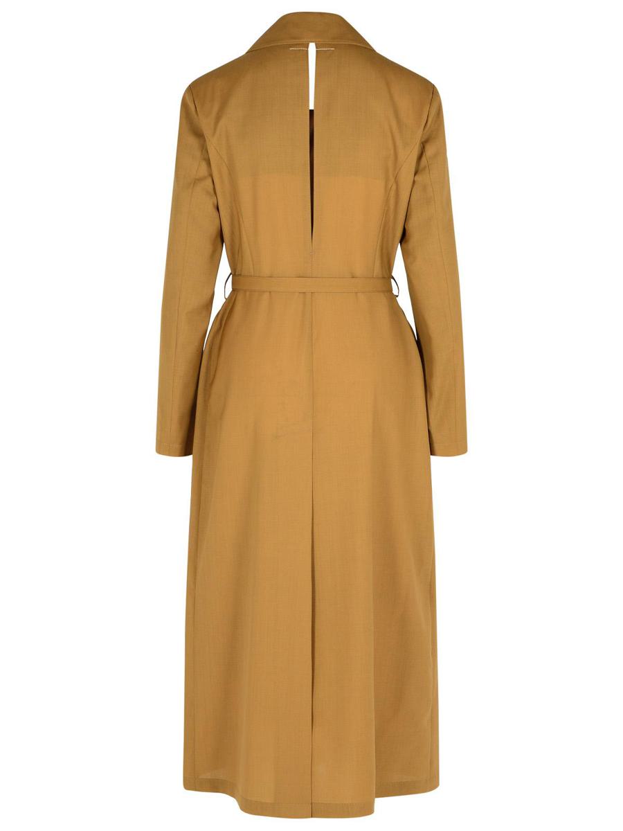MM6 Maison Margiela Beige Ull Trenchcoat