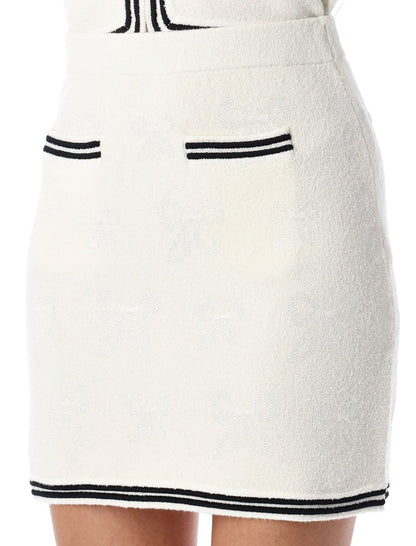 Självporträtts- och rosettkjol i jacquard