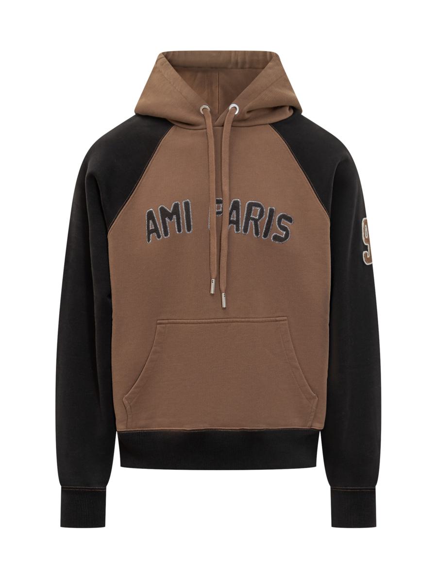 AMI Paris Ami Alexandre Mattiussi Herrtröja med tvåfärgad huvtröja