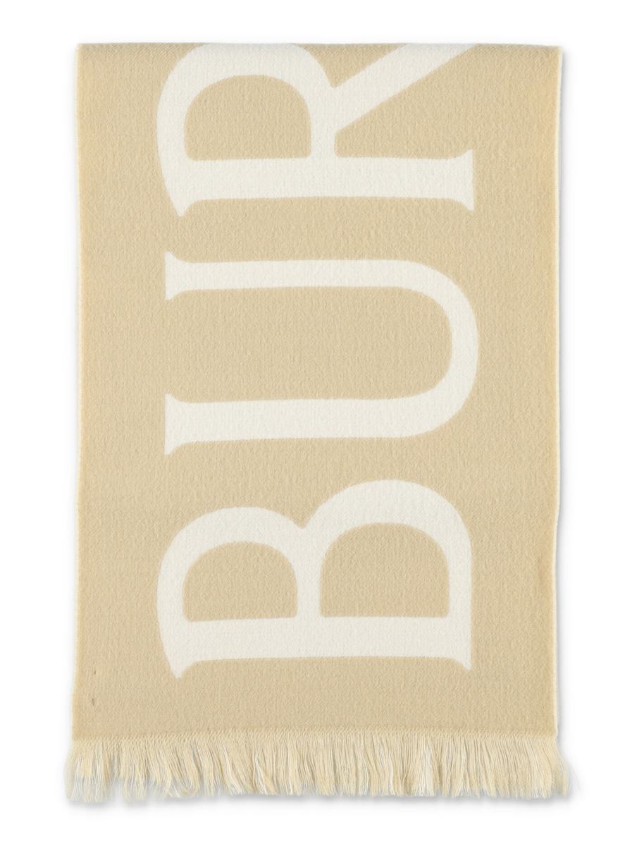 Burberry tvåfärgad logotyphalsduk i ull