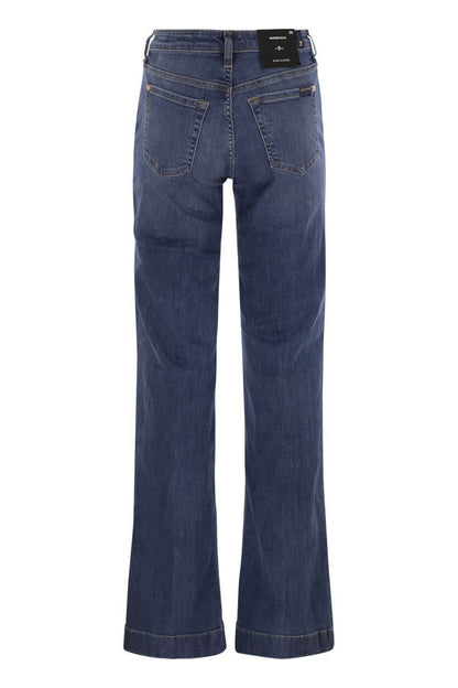 7 For All Mankind Modern Dojo - Högmidjade utsvängda jeans
