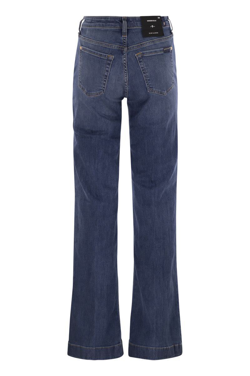 7 For All Mankind Modern Dojo - Högmidjade utsvängda jeans