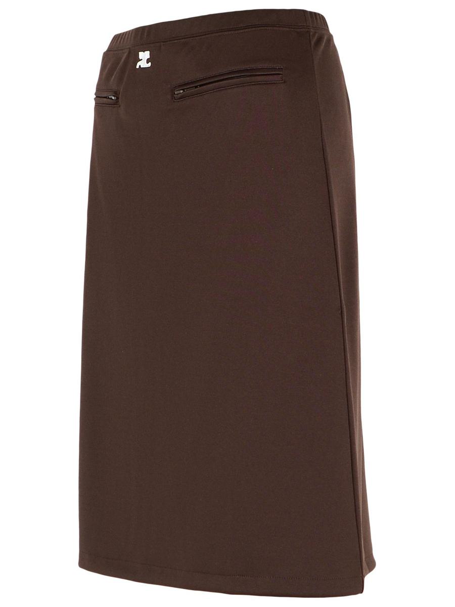 Courrèges Brun Polyesterkjol