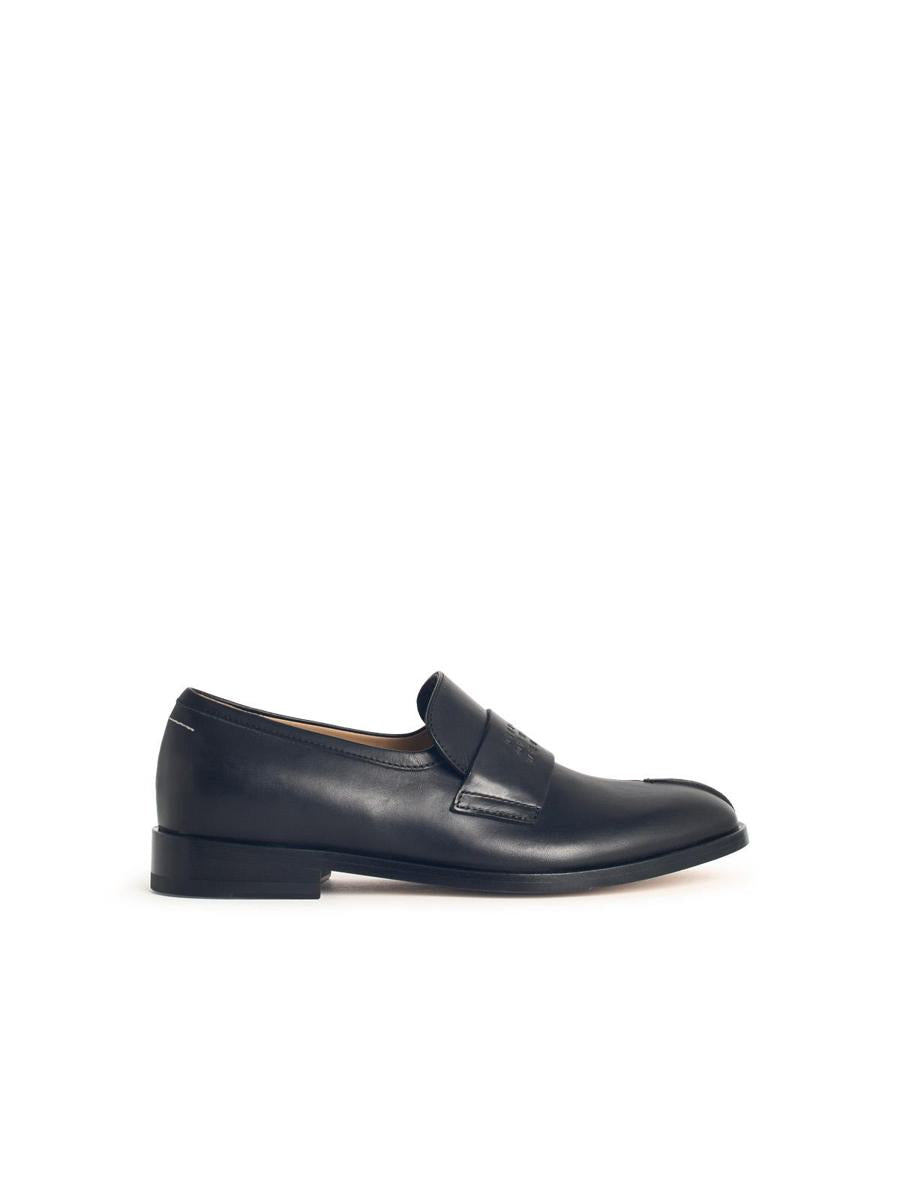 MM6 Maison Margiela svarta läderloafers