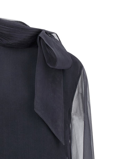 Brunello Cucinelli Crispy Silk Blus