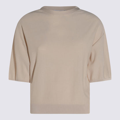 Antonelli Beige Linne T-shirt