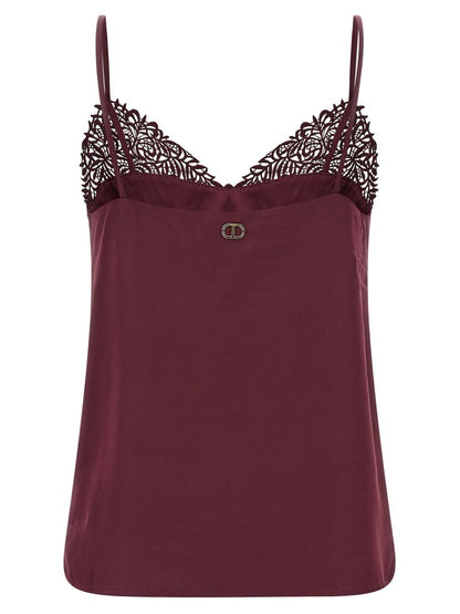 Twinset topp i satinspets