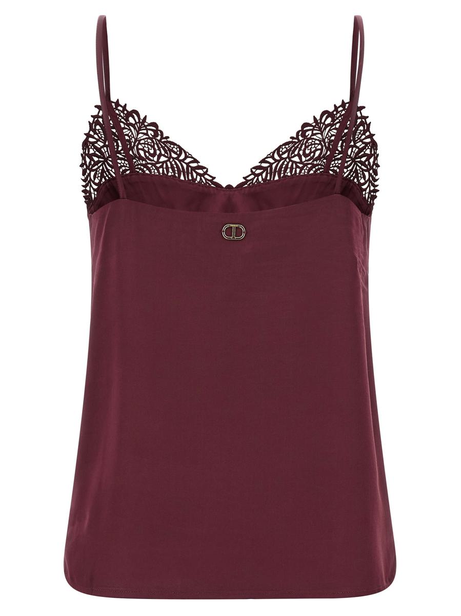 Twinset topp i satinspets