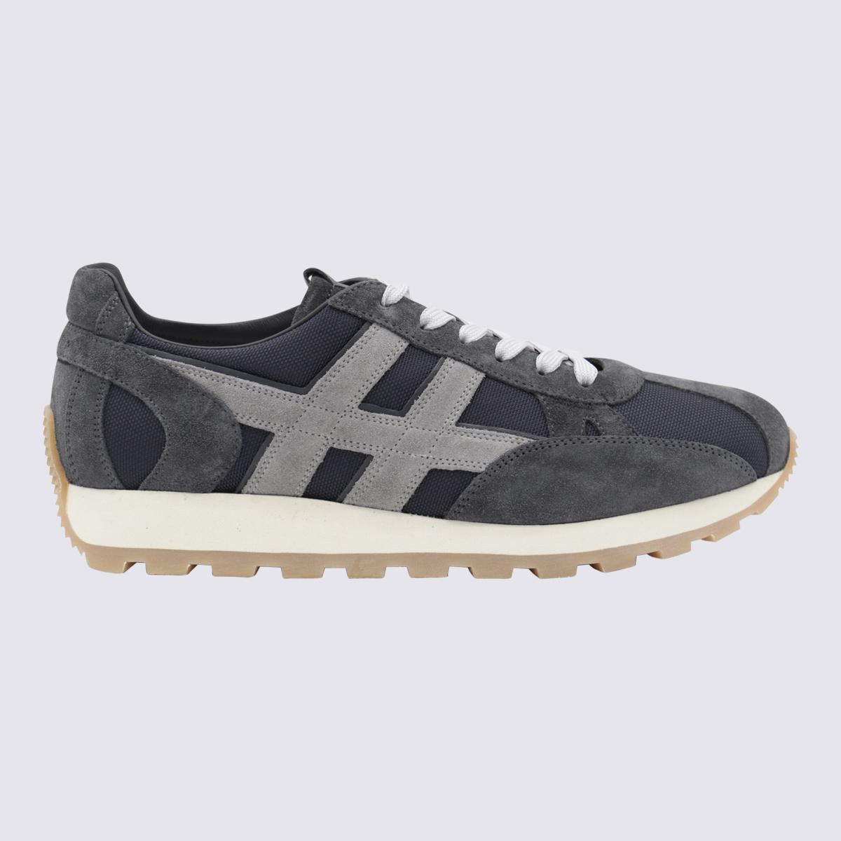 Hogan Blå Och Grå Sneakers