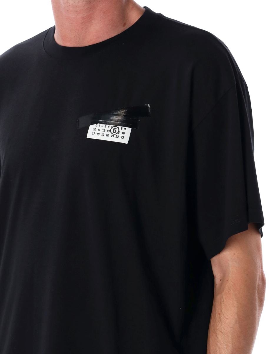 MM6 Maison Margiela Trompe L'Oeil T-shirt i bomull med tryck