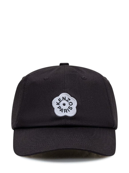 Kenzo Kenzo svart keps med blommig logotyp