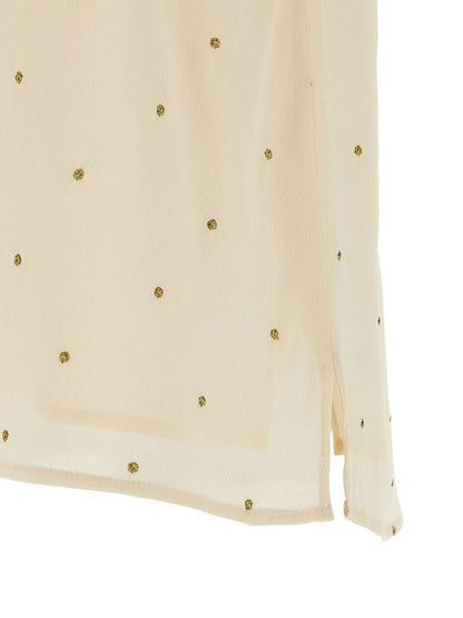 Twinset Lurex Broderad Linne