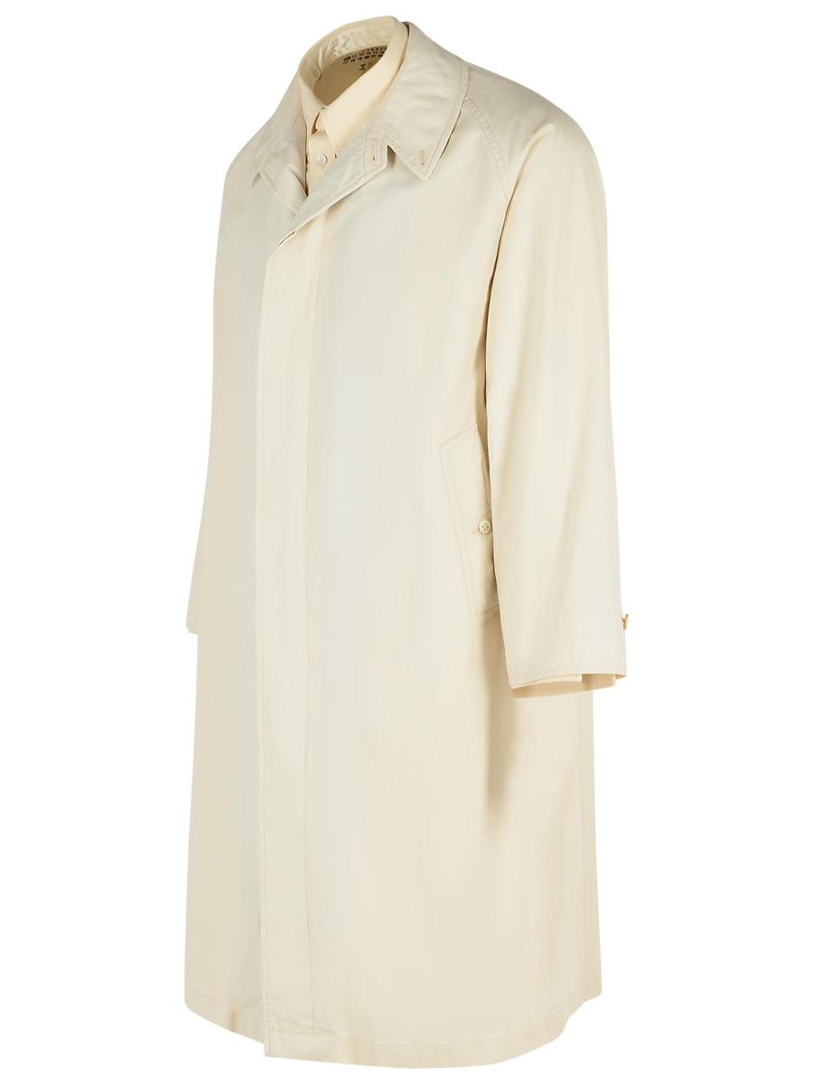 Maison Margiela Elfenbensvit Bomullstretchcoat
