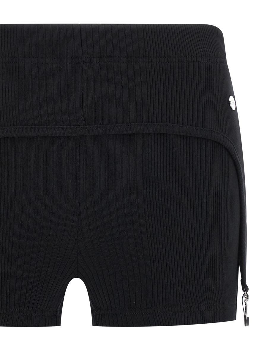 Jean Paul Gaultier 'Den svarta strumpebandshållaren' shorts