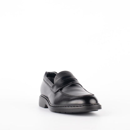Hogan svarta läderloafers