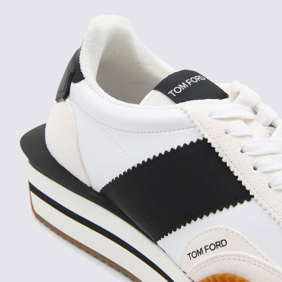 Tom Ford Vita Lädersneakers