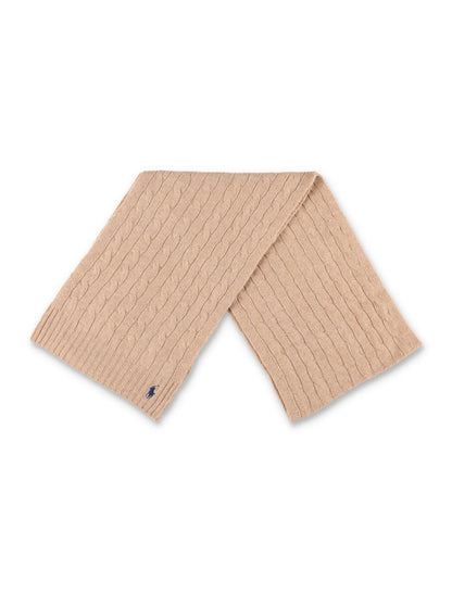 Polo Ralph Lauren Kabelstickad Ull-Kashmirhalsduk