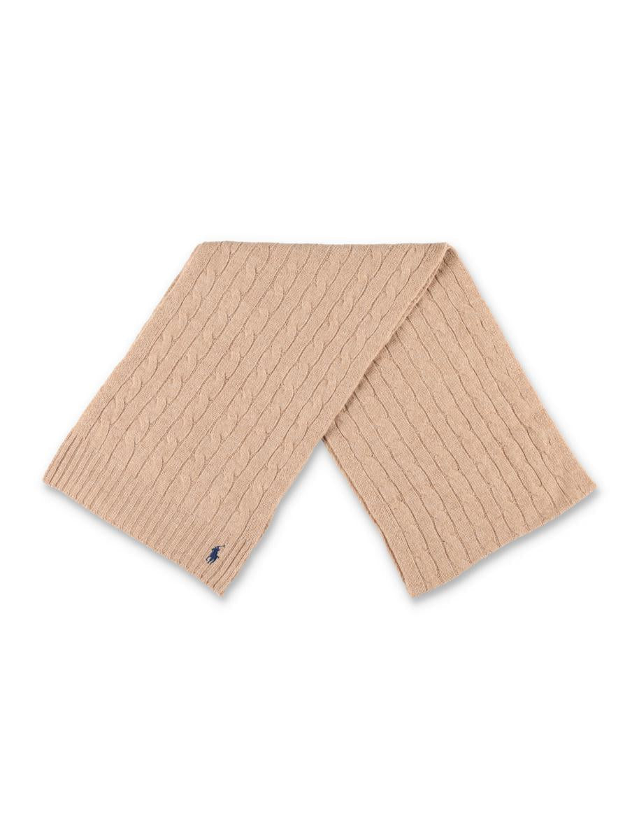 Polo Ralph Lauren Kabelstickad Ull-Kashmirhalsduk
