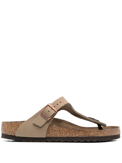 Birkenstock Gizeh oljade lädersandaler